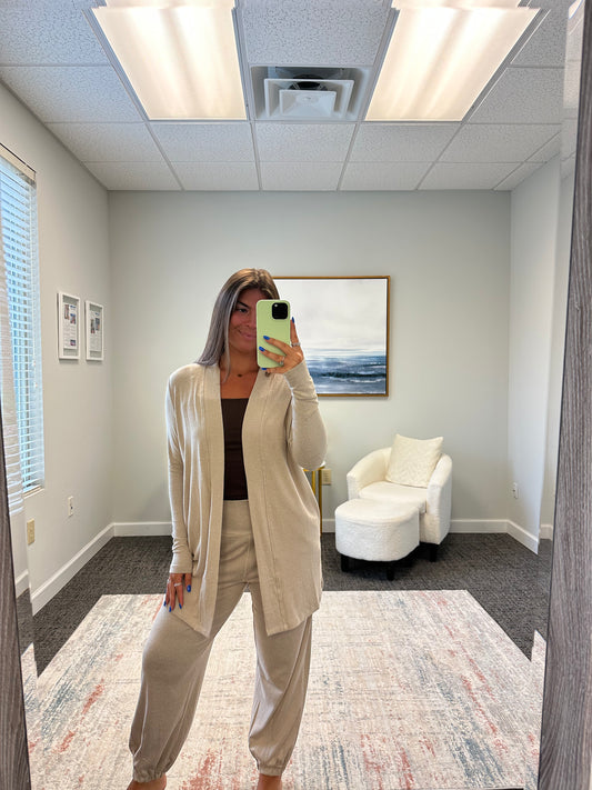 The Brushed Smocked Joggers
