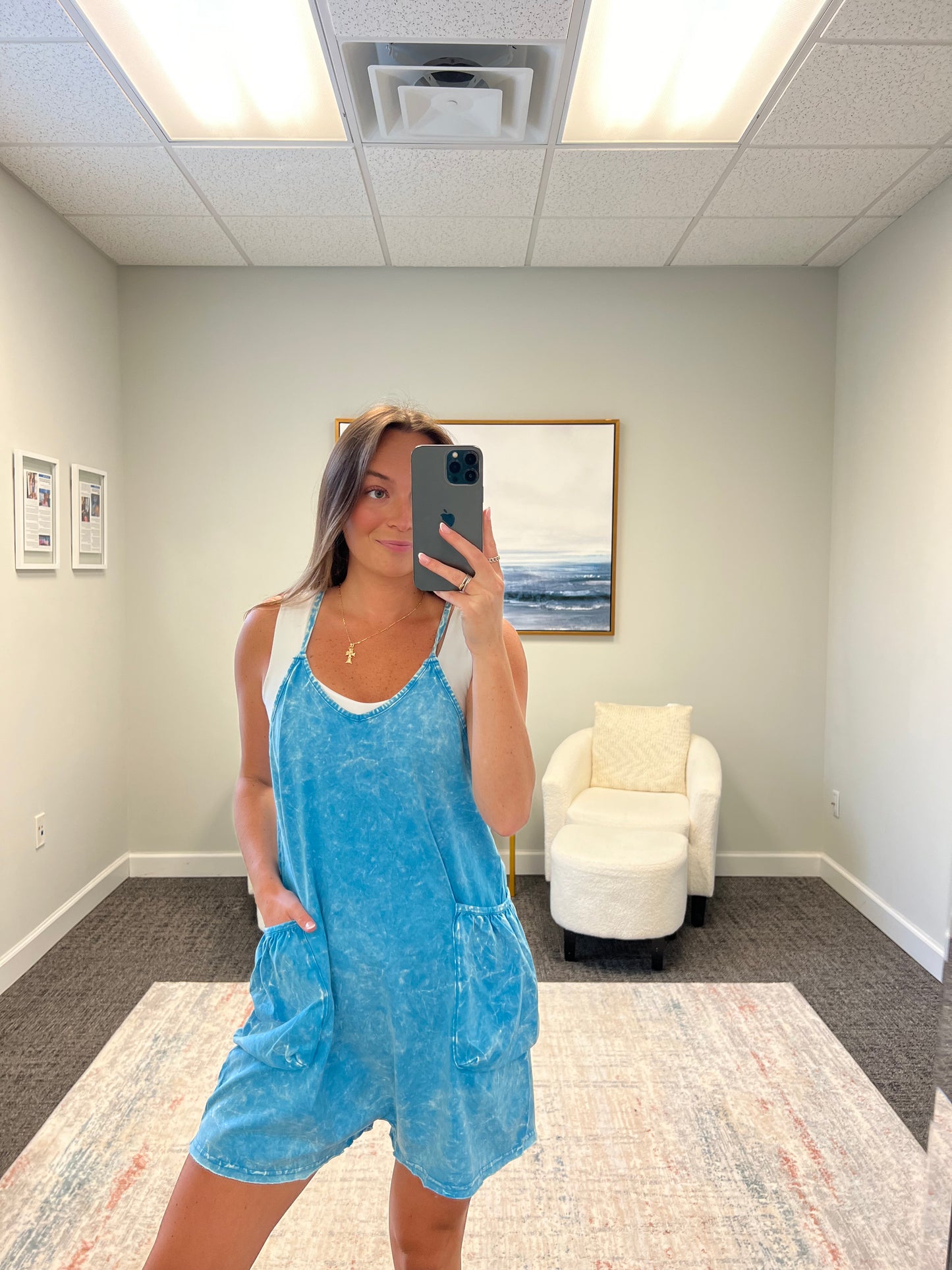 The Acid Wash Romper
