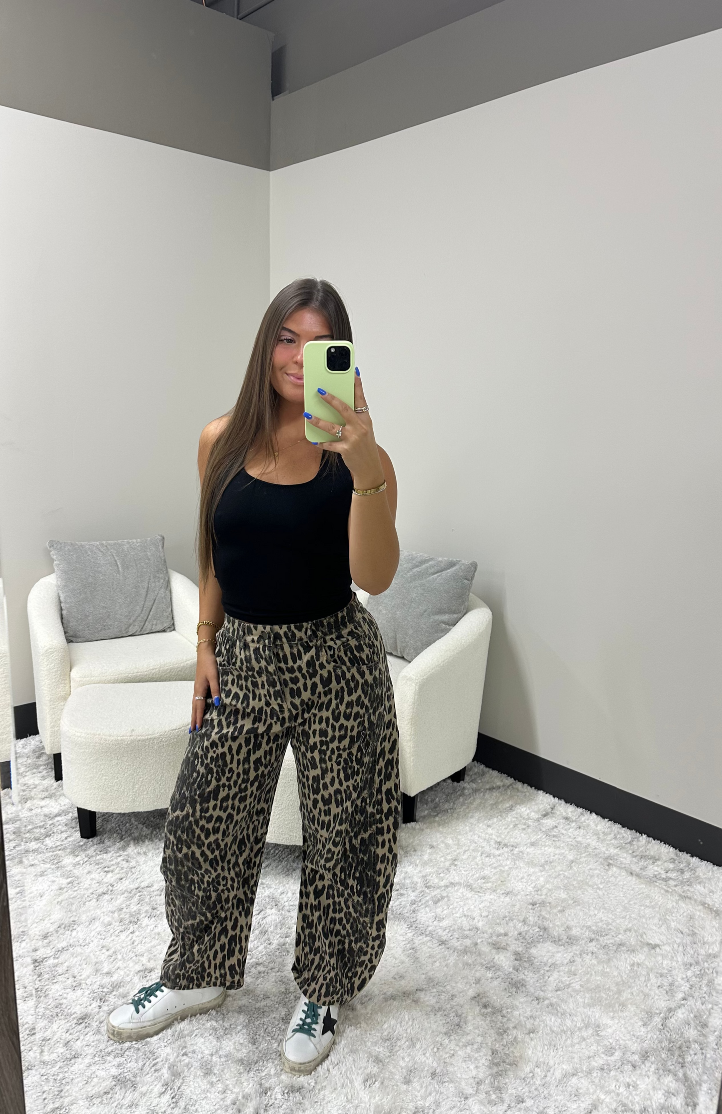 The Leopard Barrel Jeans