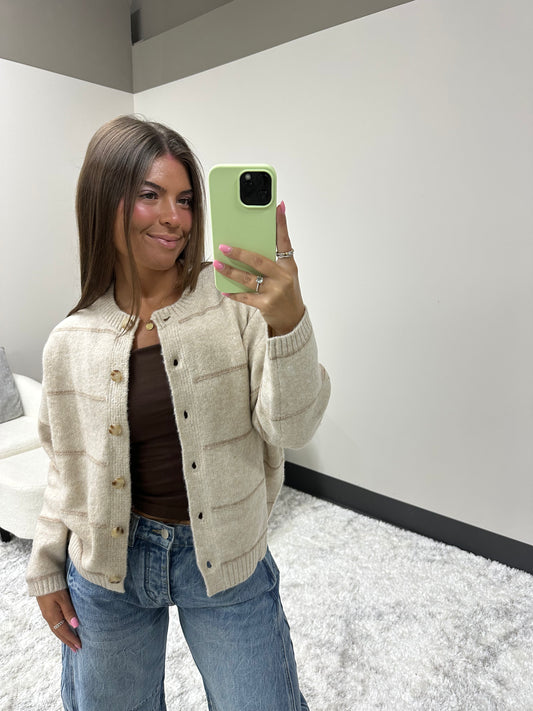 The Thin Striped Cardigan