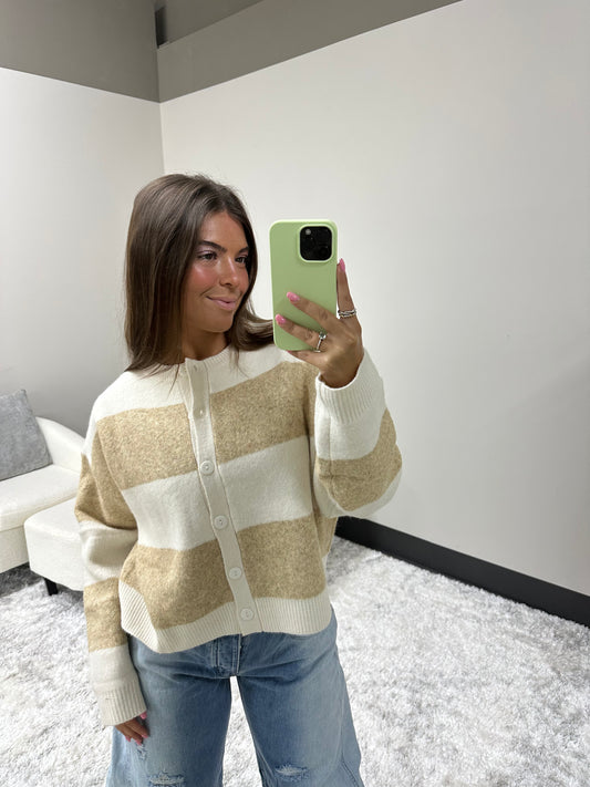The Thick Striped Cardigan