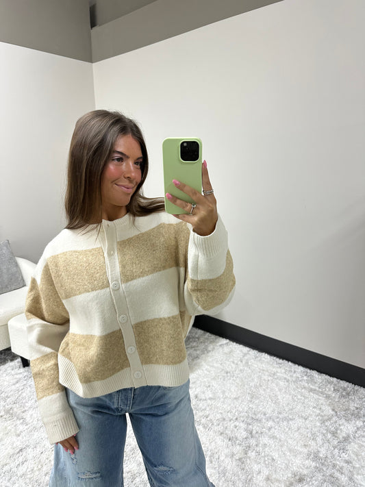 The Thick Striped Cardigan