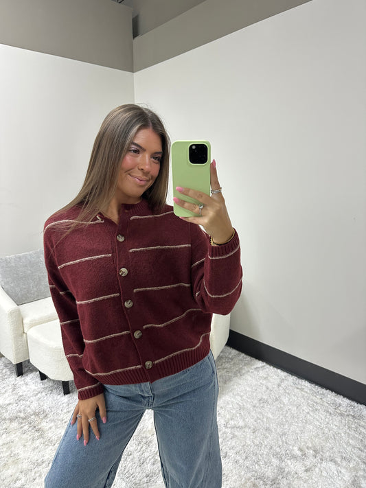 The Thin Striped Cardigan