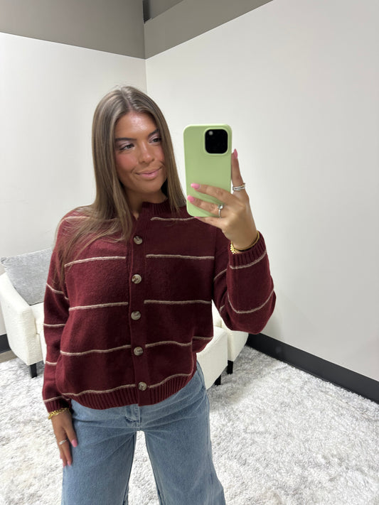 The Thin Striped Cardigan