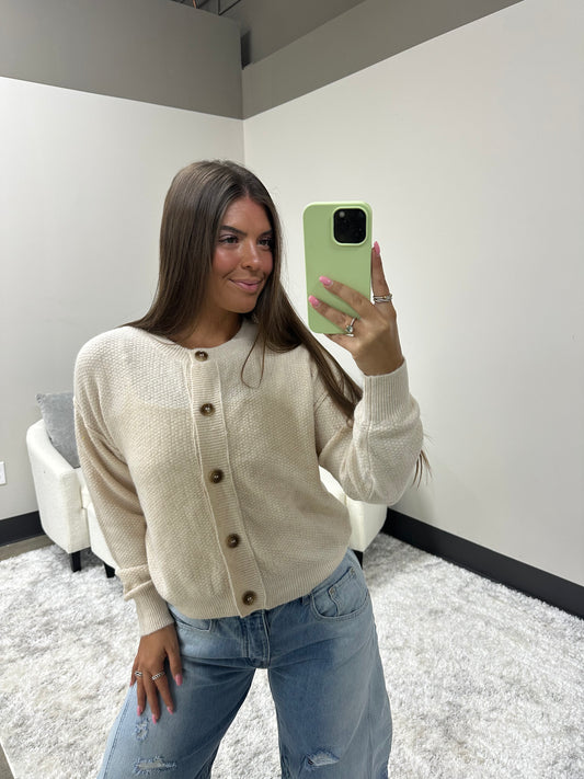 The Trim Button Cardigan