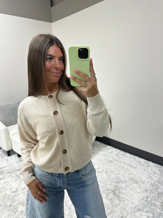 The Trim Button Cardigan