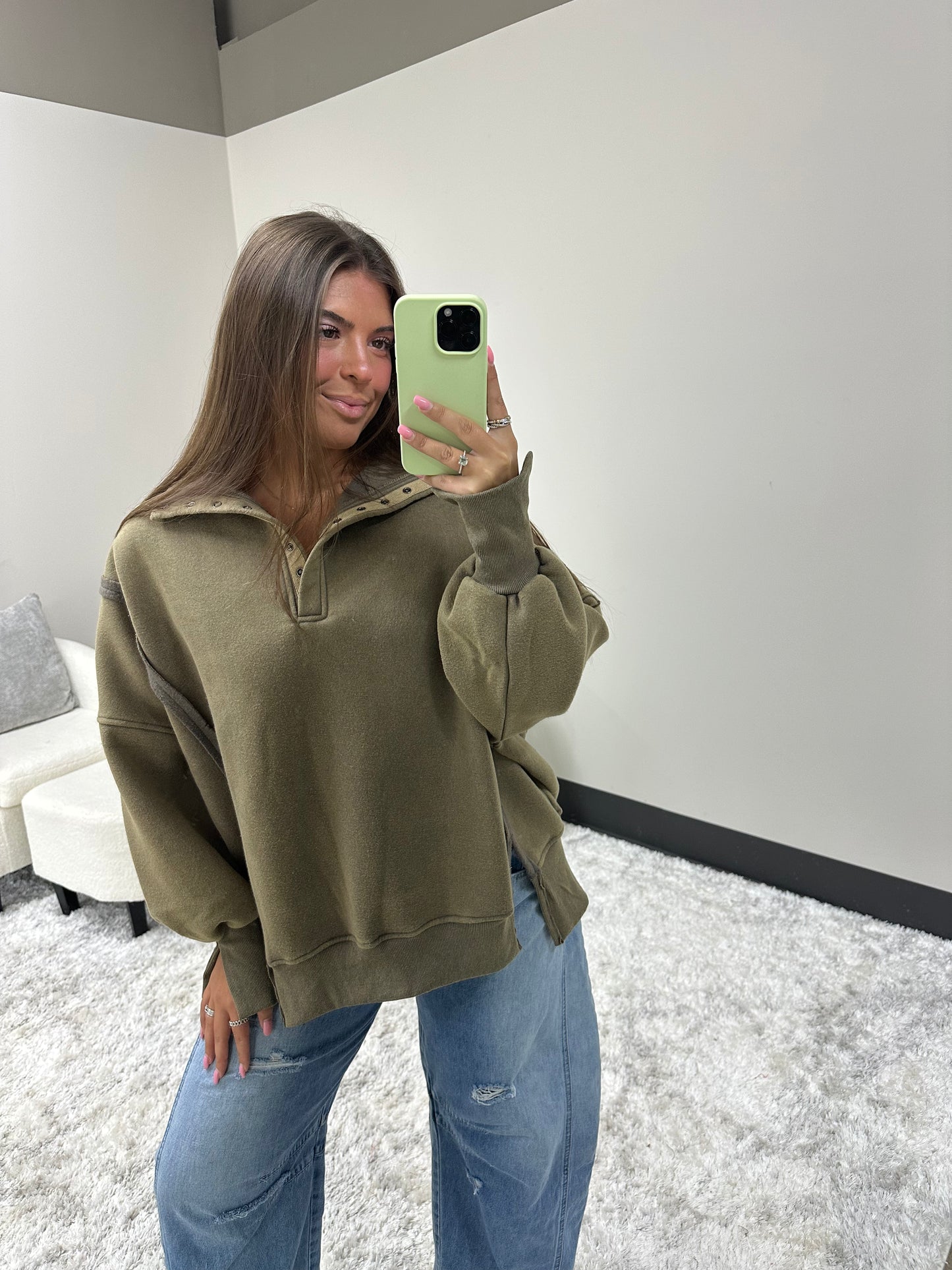The Mineral Snap Sweatshirt