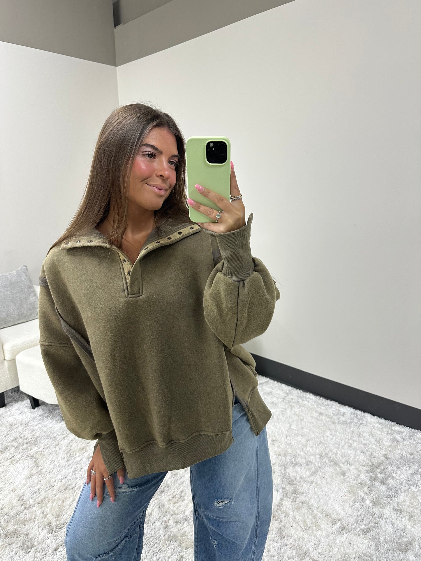 The Mineral Snap Sweatshirt