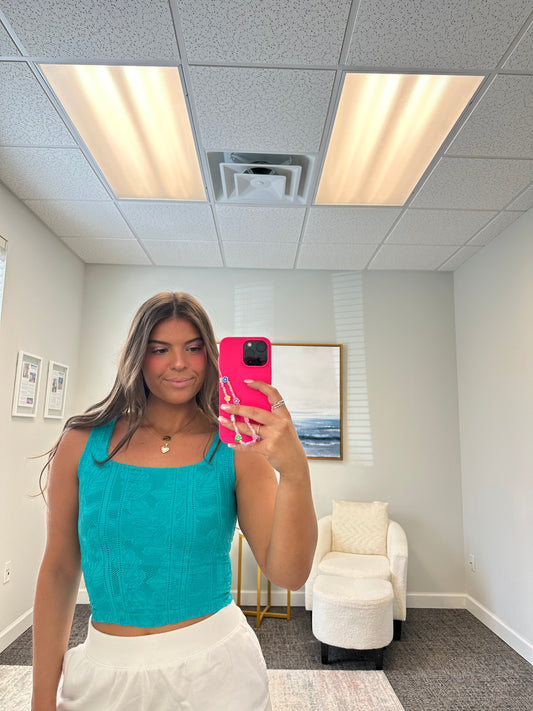 The Double Lace Square Tank