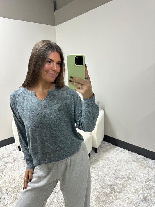 The Brushed Slit Henley