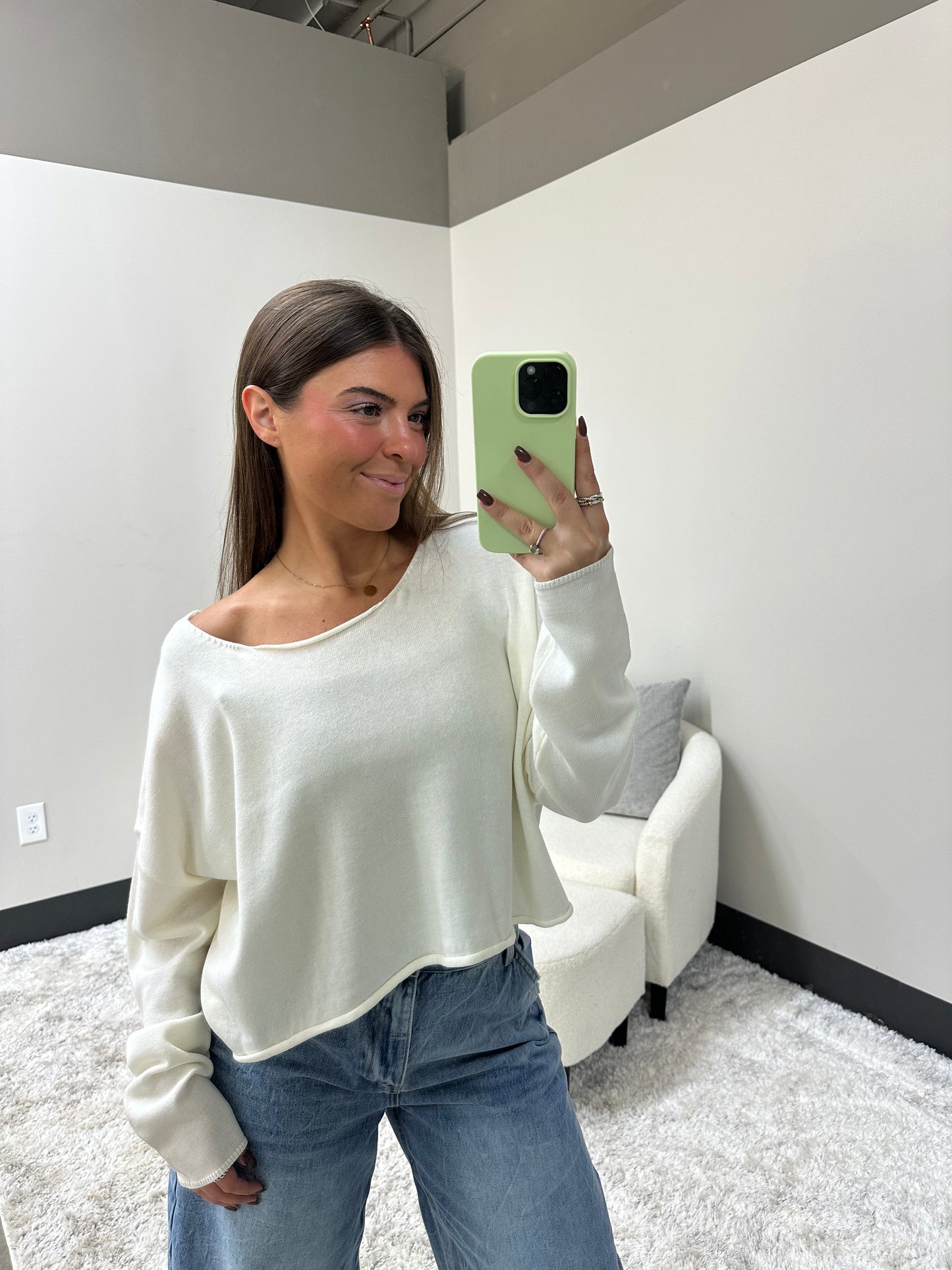 The Knit Off Shoulder Top