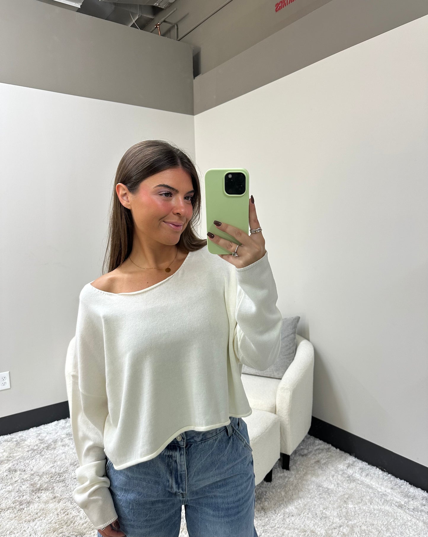 The Knit Off Shoulder Top