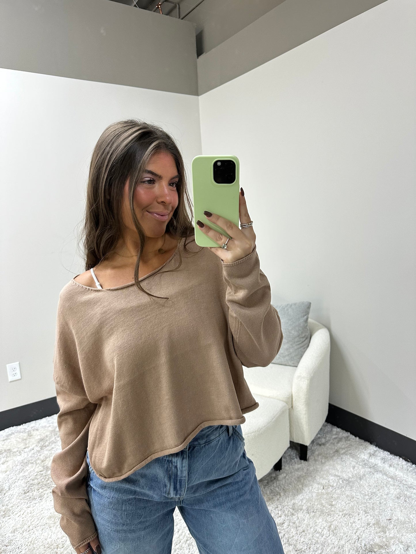 The Knit Off Shoulder Top
