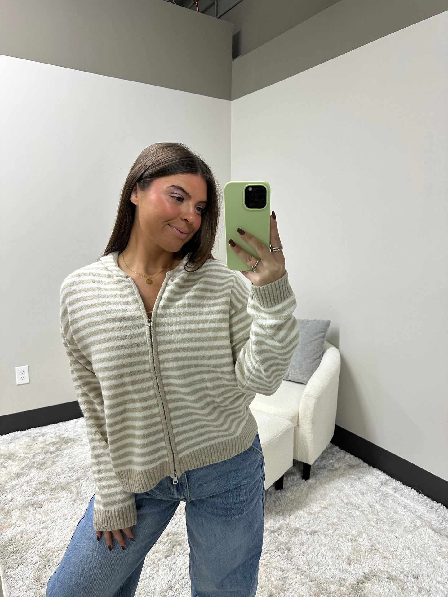 The Striped Coastal Zip-Up