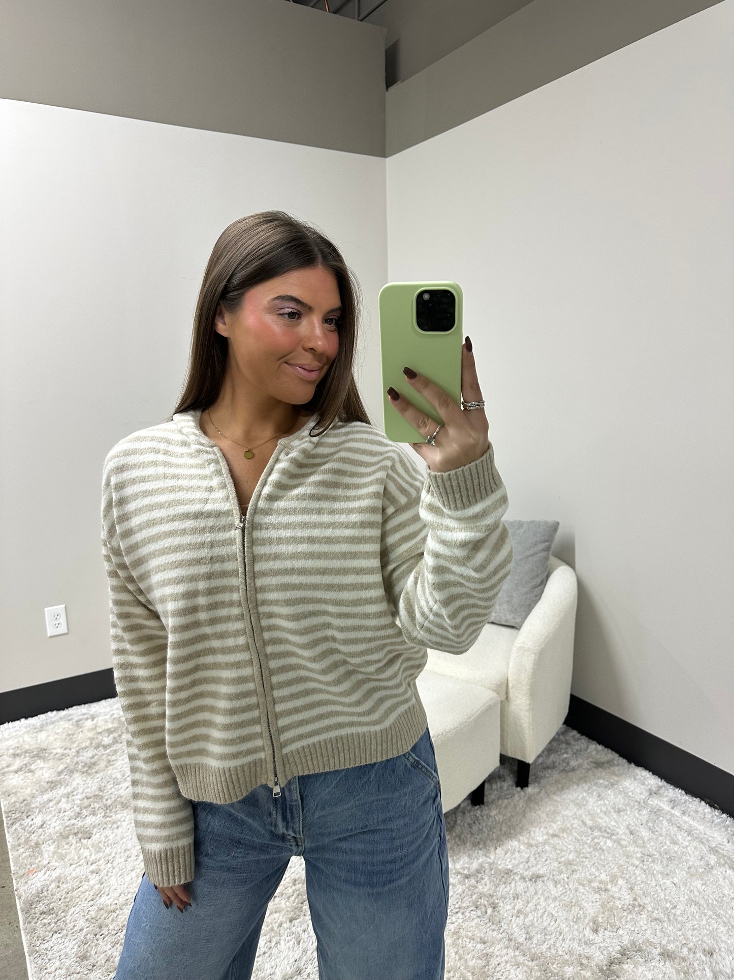 The Striped Coastal Zip-Up