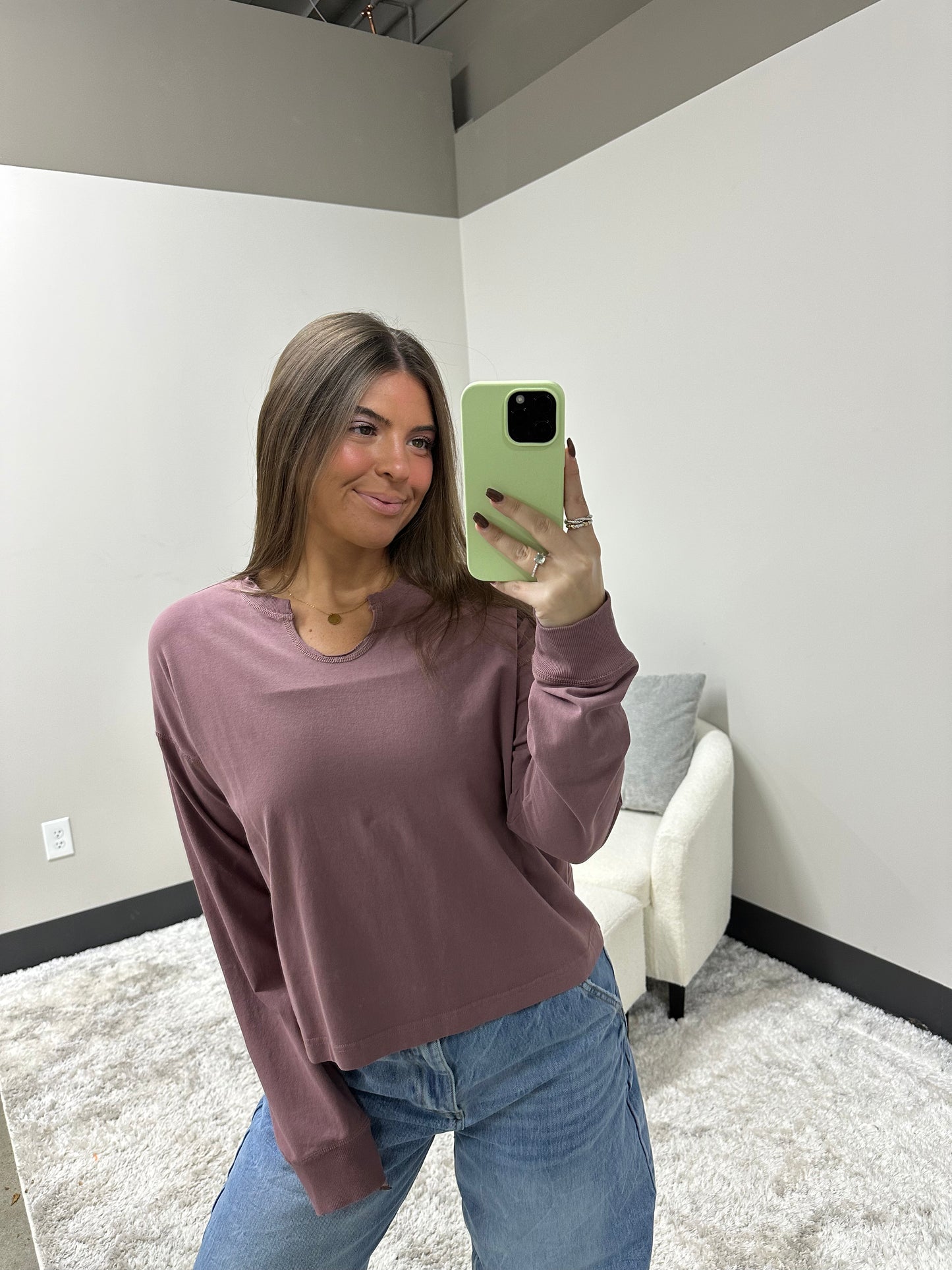 The Pima Slit Long Sleeve