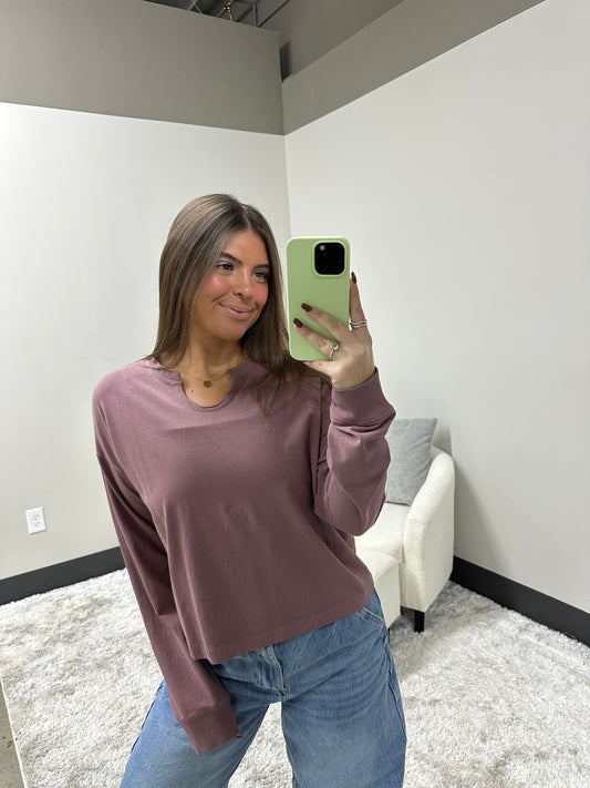 The Pima Slit Long Sleeve