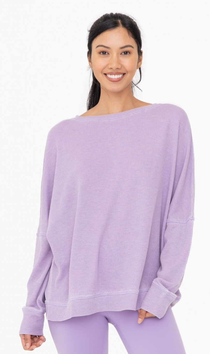 Waffle Roundneck Pullover