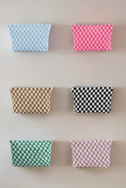 The Checkered Cosmetic Bag