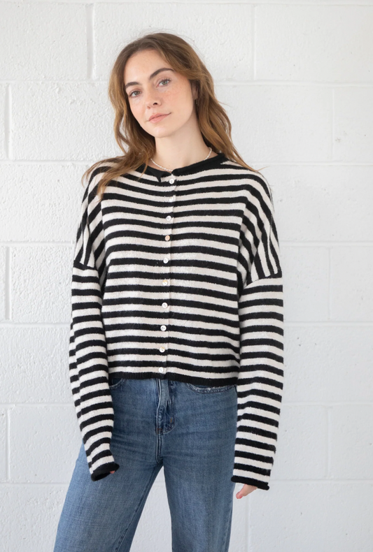 The Striped Coastal Cardigan
