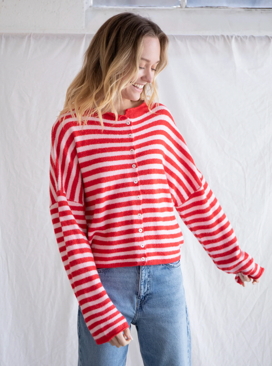 The Striped Coastal Cardigan