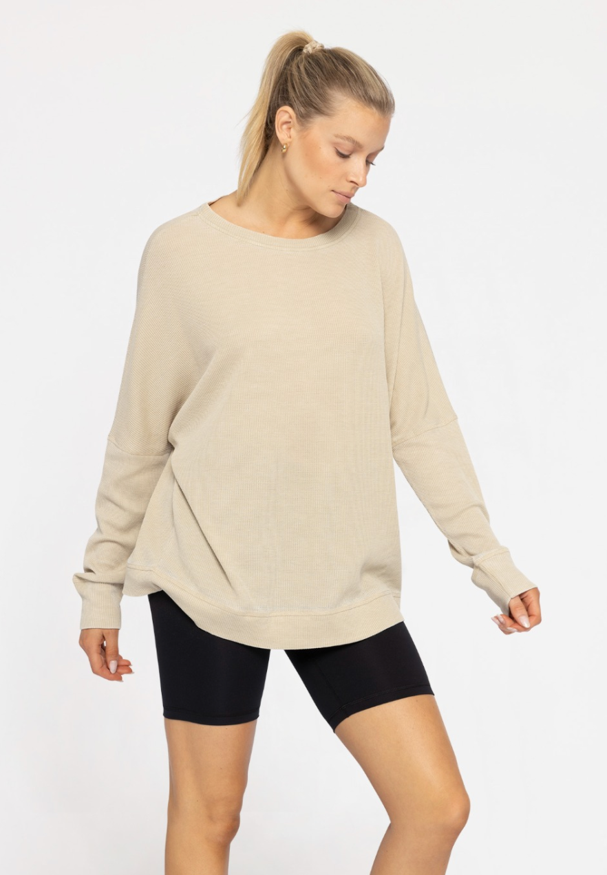 Waffle Roundneck Pullover