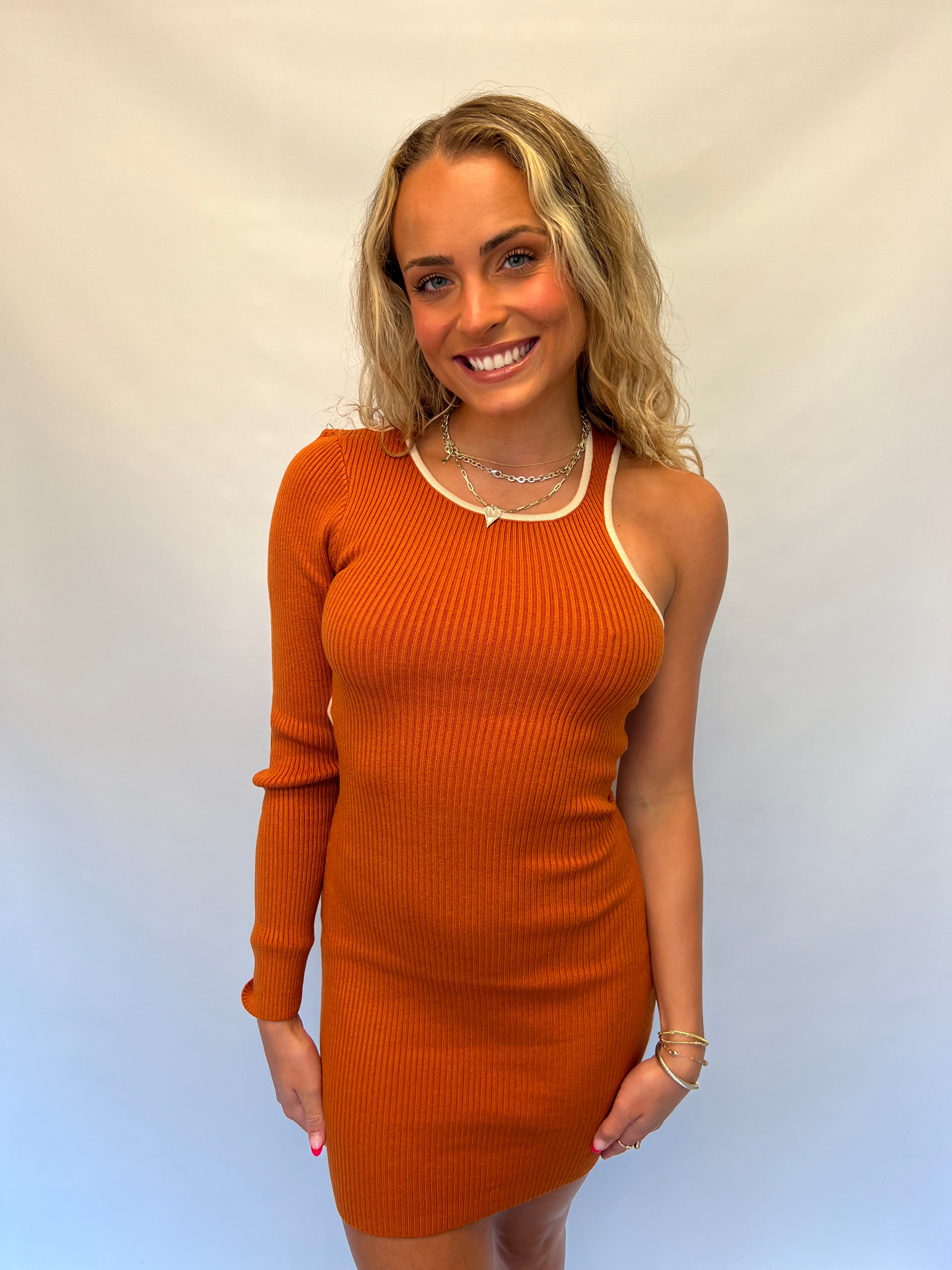 Rust Color Binding Dress – Happy Soul Sisters